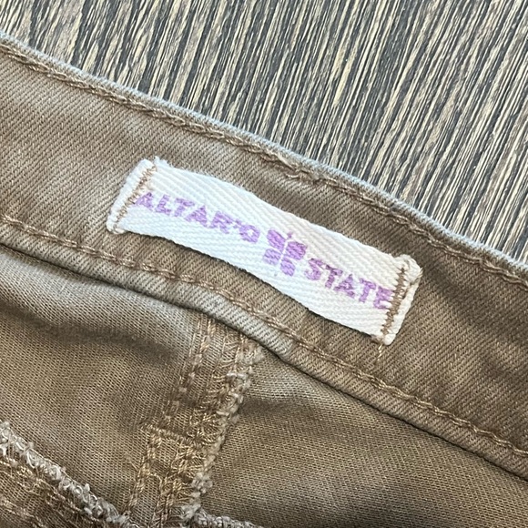Altar'd State Skinny Jeans Pockets Casual Regular Fit Denim Brown Size 28 - Picture 7 of 11